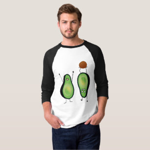 Avocado funny cheering handstand green pit T-Shirt