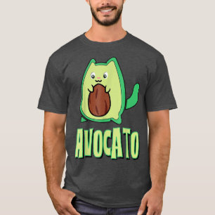 Avocado Funny Cute Cat Avocado Vegan hangover fun  T-Shirt