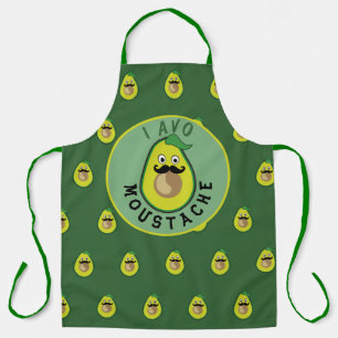 Avocado funny meme text moustache green fruit apron