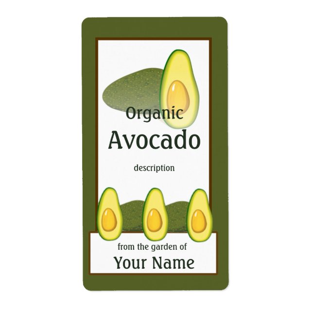 Avocado Gardener Label (Front)
