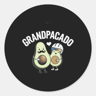 Avocado Grandpa Grandpacado Avocado Lover Fathers Classic Round Sticker
