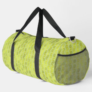 Avocado green and yellow dots duffle bag