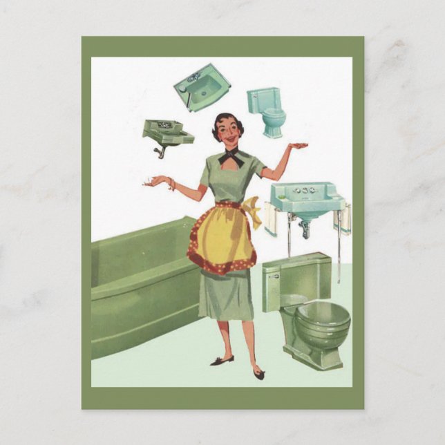 Avocado Green Appliances Vintage Advertising Postcard (Front)