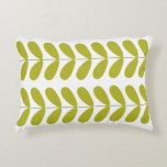 Avocado Green Buds Midcentury Decorative Pillow<br><div class="desc">This striking mid century modern pillow features avocado green leaf buds on a stalk,  which was apopular colour in the mid 20th century. This will make a charming addition to your retro decor.</div>