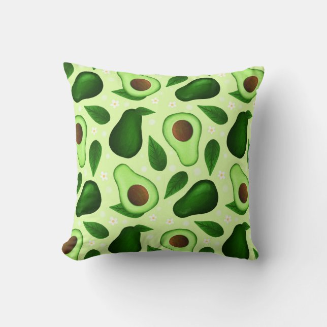 Avocado green fresh design pillow (Front)