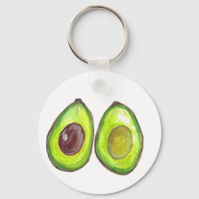 Avocado green fruit key ring (Front)