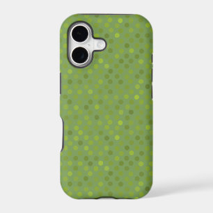 avocado green, moss green and cucumber polka dots
