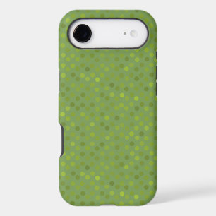 avocado green, moss green and cucumber polka dots