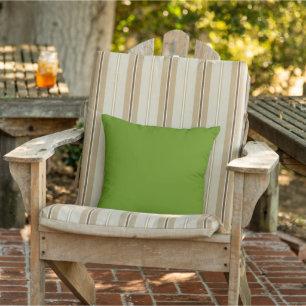 Avocado Green Outdoor Throw Pillow