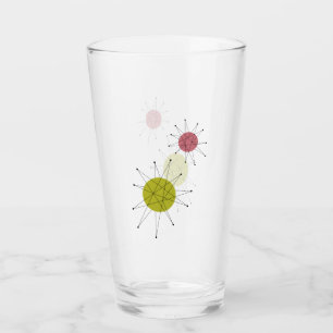 Avocado Green Pink Franciscan Starburst Midcentury Glass