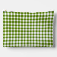 Avocado Green Plaid Gingham Retro Color