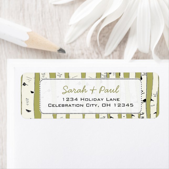 Avocado Green Return Address Labels (Insitu)