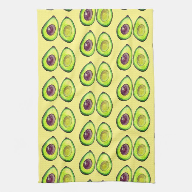 Avocado Green Vegan Foodie Vegeterian Foodie  Tea Towel (Vertical)