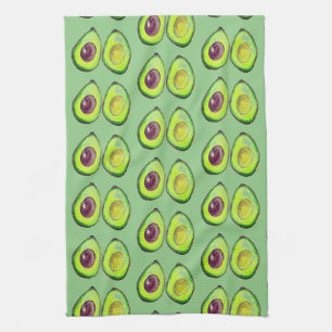 Avocado Green Vegan Foodie Vegeterian Foodie Tea Towel