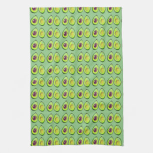 Avocado Green Vegan Foodie Vegeterian Foodie Tea Towel