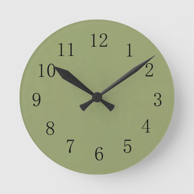 Avocado Green Wall Clock (Front)