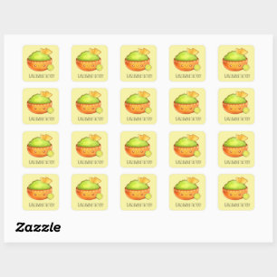 Avocado Guacamole And Tortilla Chips Square Sticker