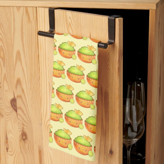 Avocado Guacamole And Tortilla Chips Tea Towel (Thirds Fold)