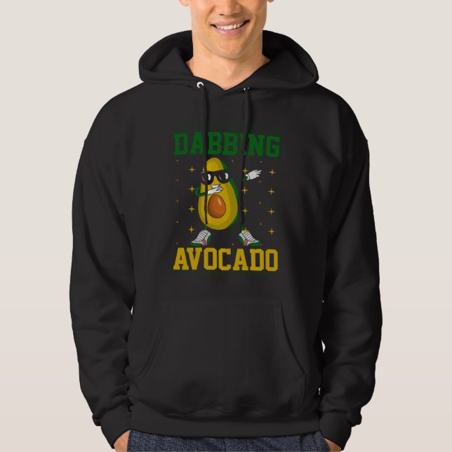 Avocado  Healthy Fruit Guacamole Vegetarian Vegan  Hoodie (Front)