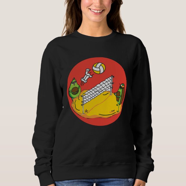 Avocado  Healthy Fruit Guacamole Vegetarian Vegan Sweatshirt (Front)