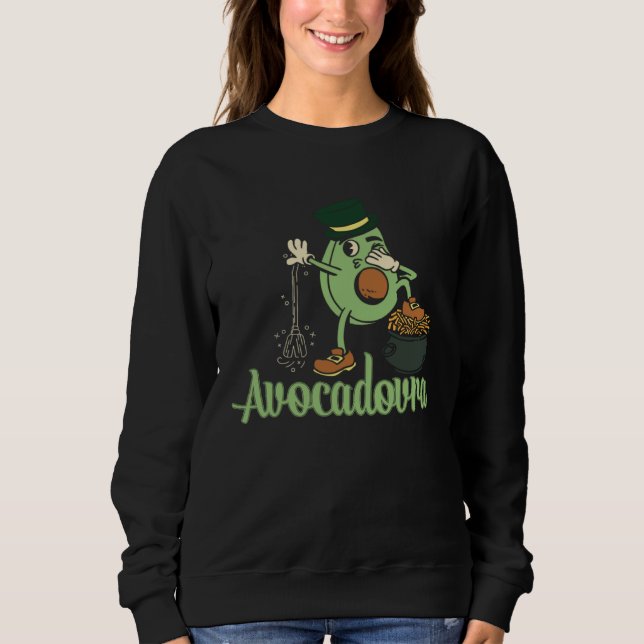 Avocado  Healthy Fruit Guacamole Vegetarian Vegan  Sweatshirt (Front)