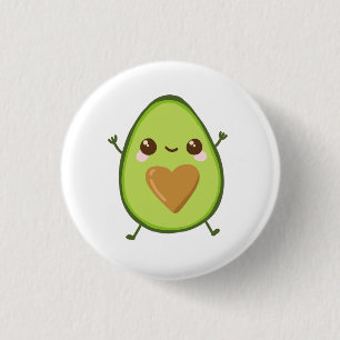 Avocado Heart 3 Cm Round Badge