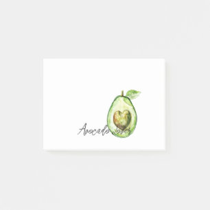 Avocado Heart Green Stripes Post-it Notes
