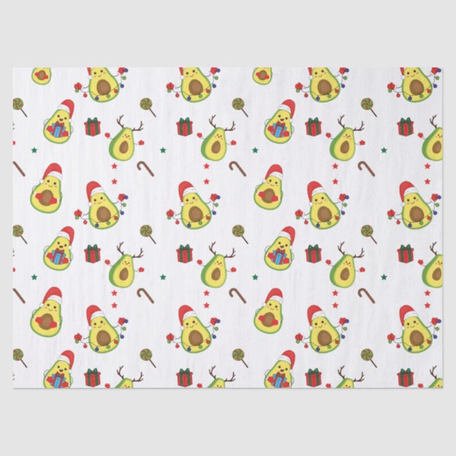 Avocado Holiday Tissue Paper (Front)