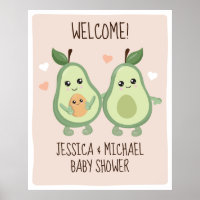 Avocado Holy Guacamole Baby Shower Poster