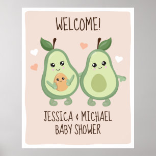 Avocado Holy Guacamole Baby Shower  Poster