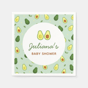 Avocado Holy Guacamole Green Baby Shower  Napkin