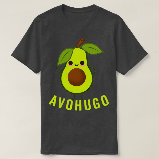 Avocado Hugging Funny Avohugo T-Shirt (Design Front)