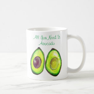 Avocado Humour Text Vegan Friendly Healthy Fruit Coffee Mug