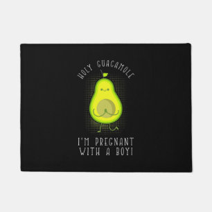 Avocado I Am Pregnant With A Boy Doormat