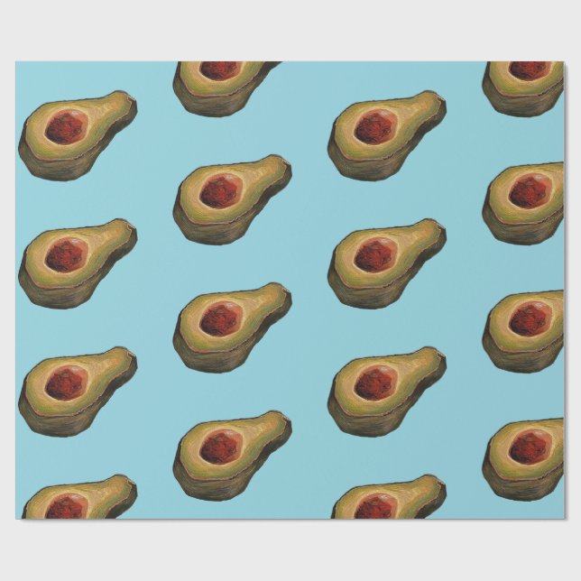 Avocado illusion  wrapping paper (Flat)
