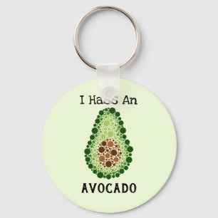Avocado In Dots Key Ring