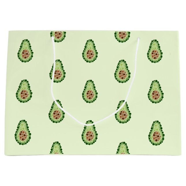 Avocado In Dots Large Gift Bag (Front)