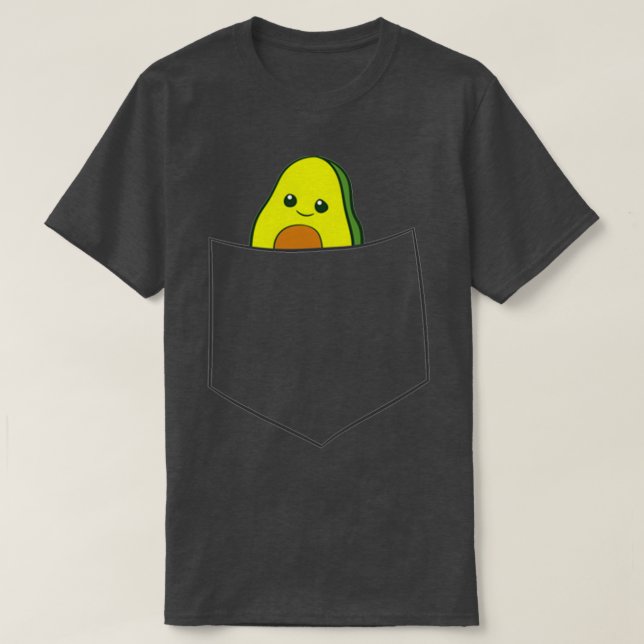 Avocado In The Pocket Vegan Food Avocado In Pocket T-Shirt (Design Front)