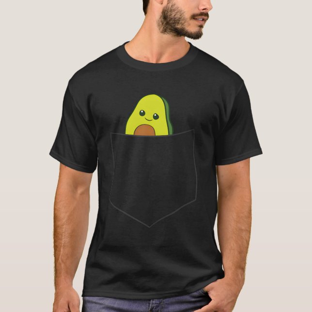 Avocado In The Pocket Vegan Food Avocado In Pocket T-Shirt (Front)