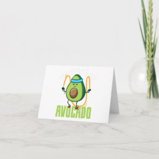 Avocado Jump Rope Jumping Skipping Keto Cardio  Card