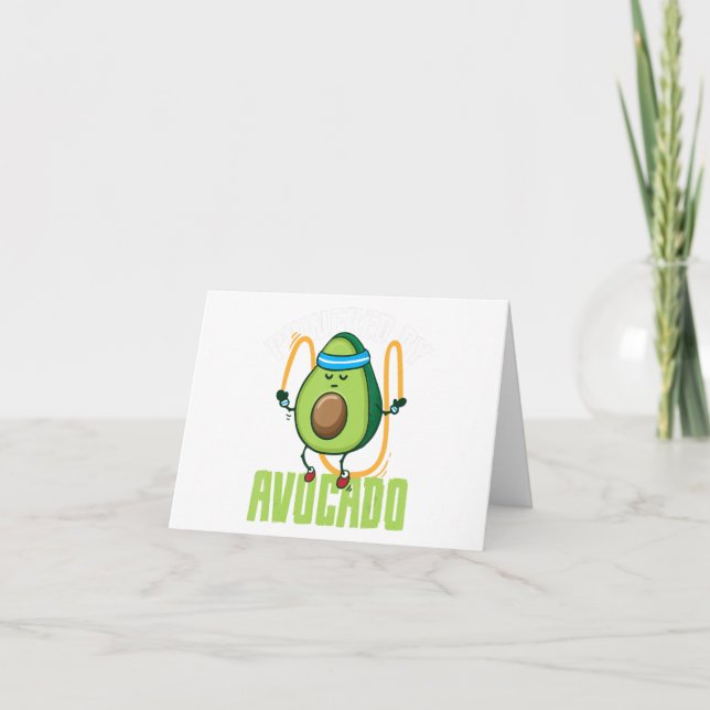 Avocado Jump Rope Jumping Skipping Keto Cardio  Card (Front)