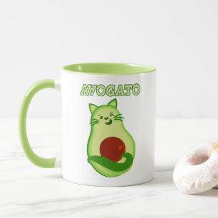 Avocado Keto Kitty Cat Winking At You Mug
