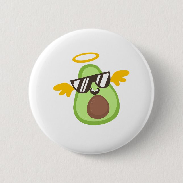 avocado love 6 cm round badge (Front)