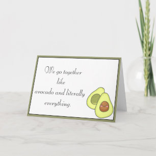 Avocado Love Blank Inside Greeting Card