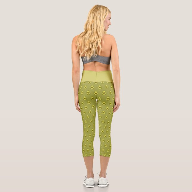 Avocado Love Capri Leggings (Back)