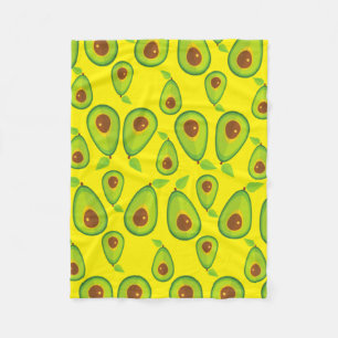 Avocado Love Pattern - Tasty Avocado Lover Fleece Blanket