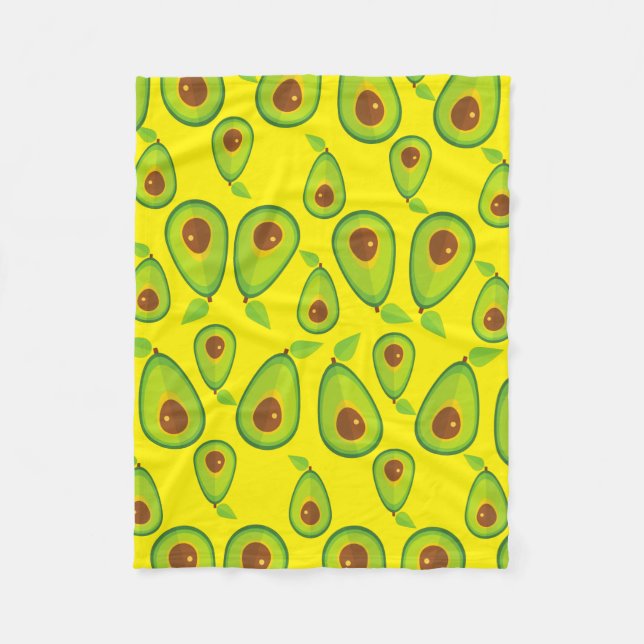Avocado Love Pattern - Tasty Avocado Lover Fleece Blanket (Front)