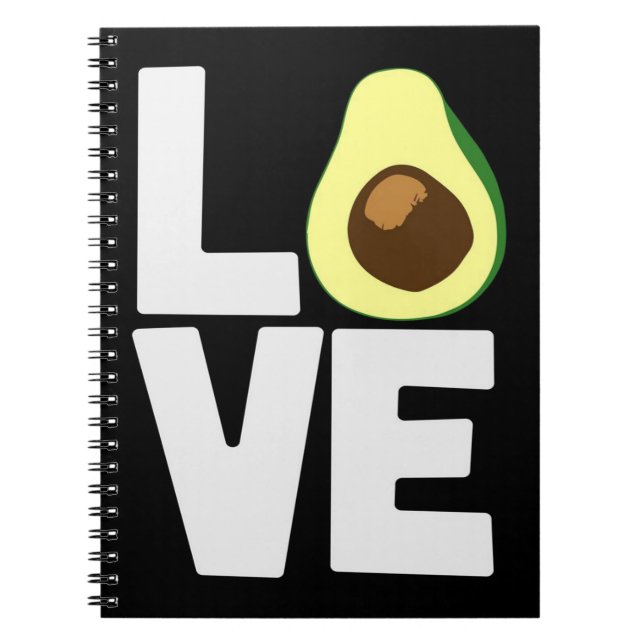 Avocado Love Vegan ,Cute Avocado Lover Gift Notebook (Front)