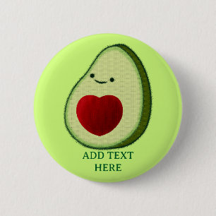 Avocado Lover Cute Cartoon  6 Cm Round Badge
