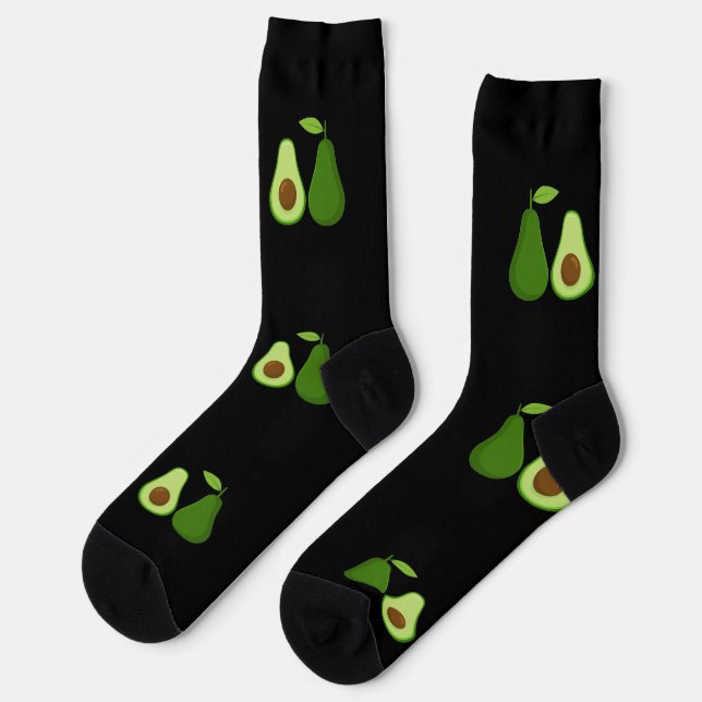 Avocado Lover Design Thunder_Cove Socks (Left)
